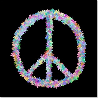 Peace Flower Power Sign Posters and Art